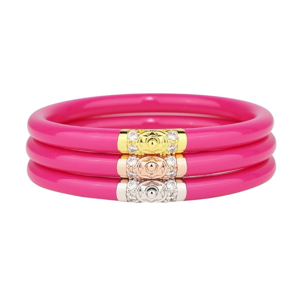 BudhaGirl Three Kings Bracelet Set with Gold, Silver, and Rose Accents